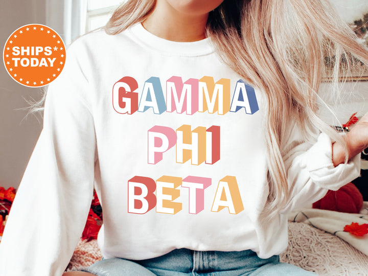 Gamma Phi Beta Loud Box Sorority Sweatshirt | Gamma Phi Retro Sweatshirt | Sorority Gift | GPHI Sorority Apparel | Big Little Reveal _ 5573g