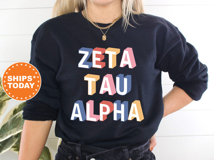 Zeta Tau Alpha Loud Box Sorority Sweatshirt | ZETA Retro Sweatshirt | Sorority Gifts | ZETA Sorority Apparel | Big Little Reveal _ 5584g