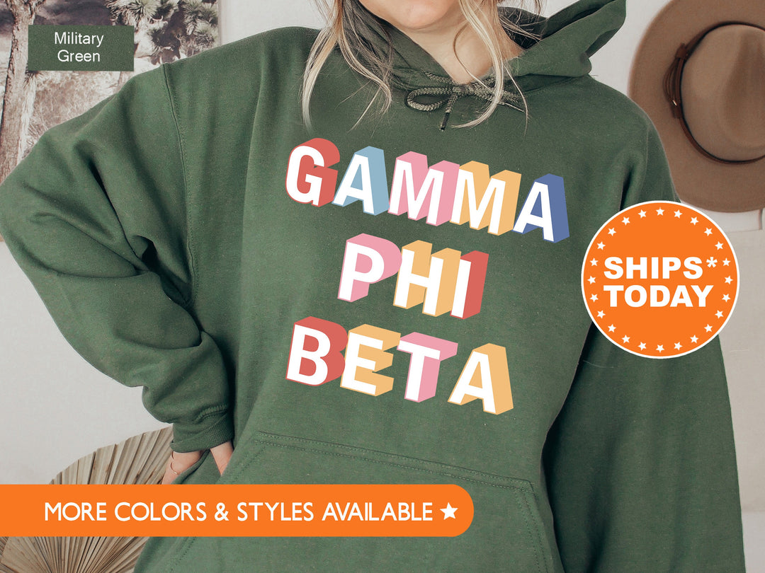 Gamma Phi Beta Loud Box Sorority Sweatshirt | Gamma Phi Retro Sweatshirt | Sorority Gift | GPHI Sorority Apparel | Big Little Reveal _ 5573g