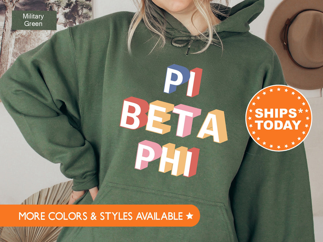 Pi Beta Phi Loud Box Sorority Sweatshirt | Pi Phi Retro Sweatshirt | Sorority Gifts | Pi Phi Sorority Apparel | Big Little Reveal _ 5579g