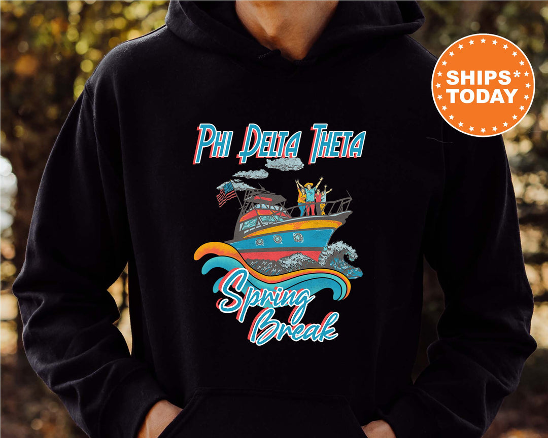 Phi Delta Theta Boating Spring Break Fraternity Sweatshirt | Phi Delt Crewneck Sweatshirt | Fraternity Hoodie | College Apparel _ 6803g