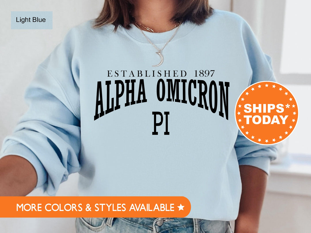 Alpha Omicron Pi Founding Sorority Sweatshirt | Alpha Omicron Pi Hoodie | Alpha O Sweatshirt | AOPi Greek Apparel | Big Little Gift _ 5446g