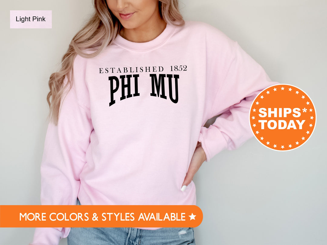Phi Mu Founding Sorority Sweatshirt | Phi Mu Sweatshirt | Phi Mu Hoodie | Sorority Merch | Big Little Reveal | Sorority Apparel _ 5460g