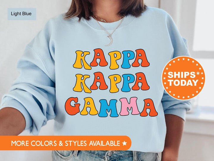 Kappa Kappa Gamma Disco Retro Sorority Sweatshirt | Kappa Sorority Hoodie | Sorority Merch | Big Little Reveal Gift | KKG Bid Day _ 7505g