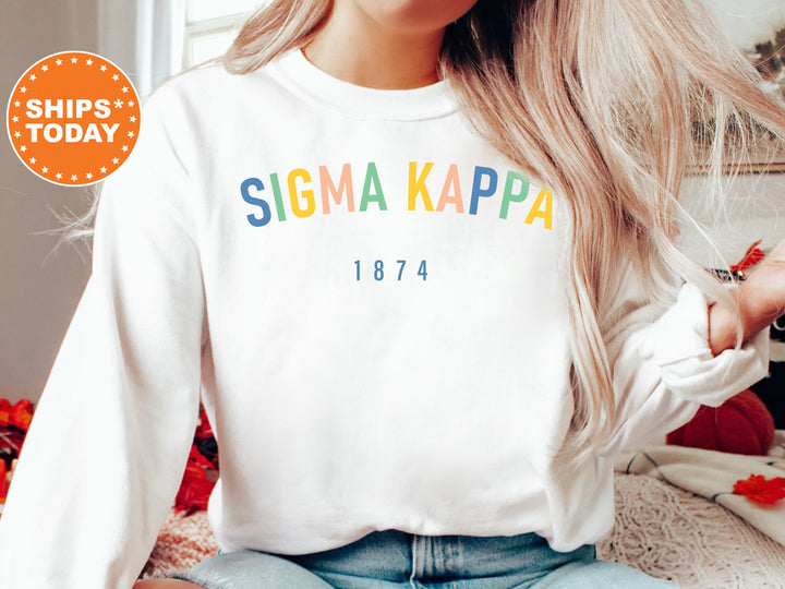 Sigma Kappa Retro and Year Sorority Sweatshirt | Sigma Kappa Retro Sweatshirt | Sorority Hoodie | Big Little Reveal | Sorority Gifts _ 8238g