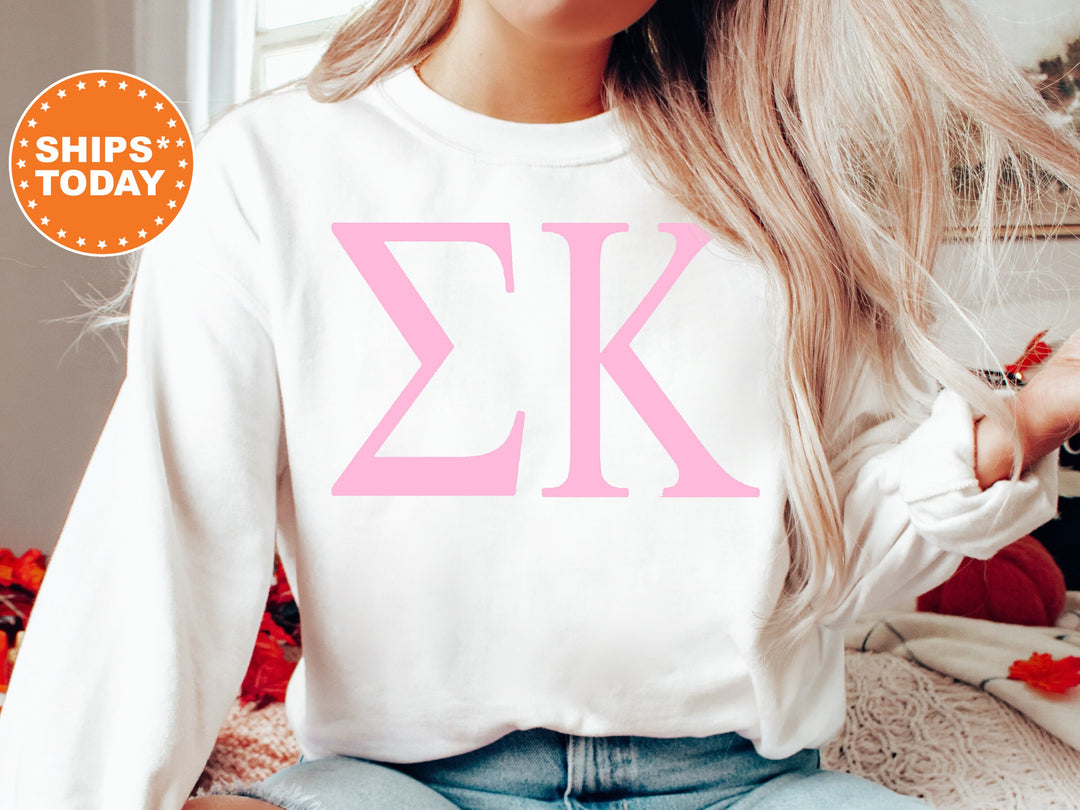 Sigma Kappa Just The Letters Sorority Sweatshirt | Sigma Kappa Greek Letters | Sorority Letters | Big Little Reveal | Greek Apparel