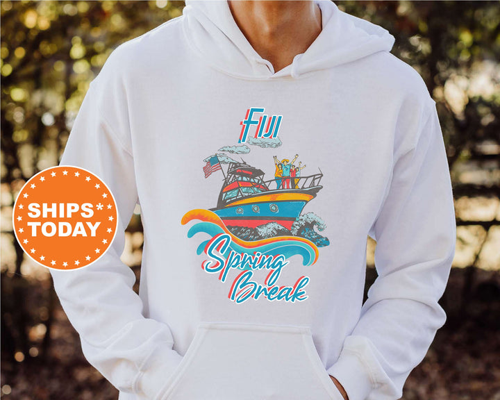 FIJI Boating Spring Break Fraternity Sweatshirt | Phi Gamma Delta Crewneck Sweatshirt | FIJI Fraternity Hoodie | College Apparel  _ 6799g