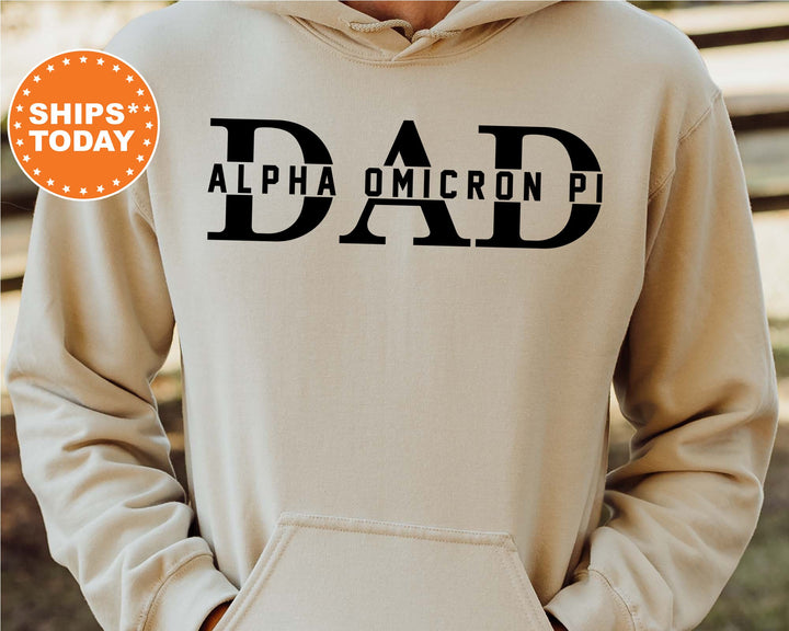 Alpha Omicron Pi Proud Dad Sorority Sweatshirt | Alpha O Dad Hoodie | Greek Apparel | Sorority Dad Sweatshirt | Gift For Dad _ 8038g