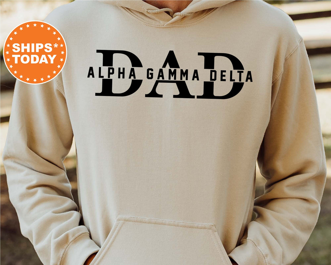 Alpha Gamma Delta Proud Dad Sorority Sweatshirt | Alpha Gam Dad Hoodie | Gift For Dad | Greek Apparel | Sorority Dad Sweatshirt _ 8037g