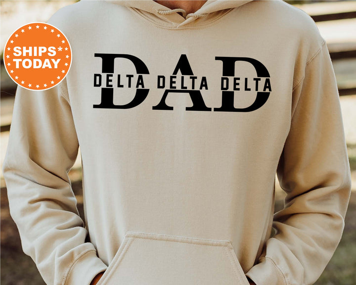 Delta Delta Delta Proud Dad Sorority Sweatshirt | Tri Delta Dad Hoodie | Greek Apparel | Sorority Dad Sweatshirt | Gift For Dad _ 8044g