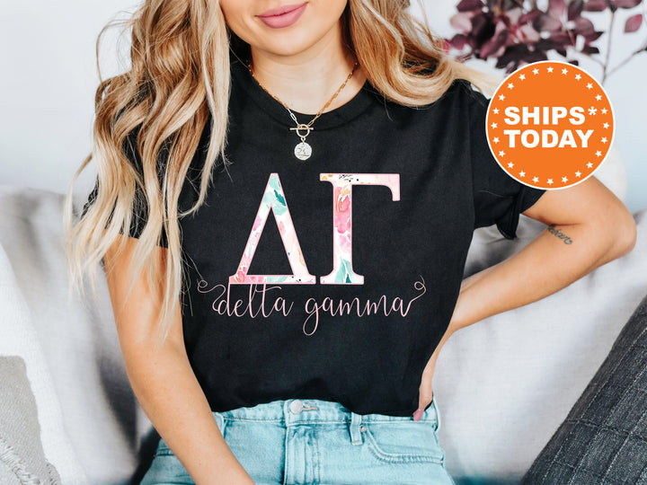 Delta Gamma Simply Paisley Sorority T-Shirt | Dee Gee Comfort Colors Shirt | Greek Letters Tees | Sorority Letters | Big Little Reveal _ 5167g