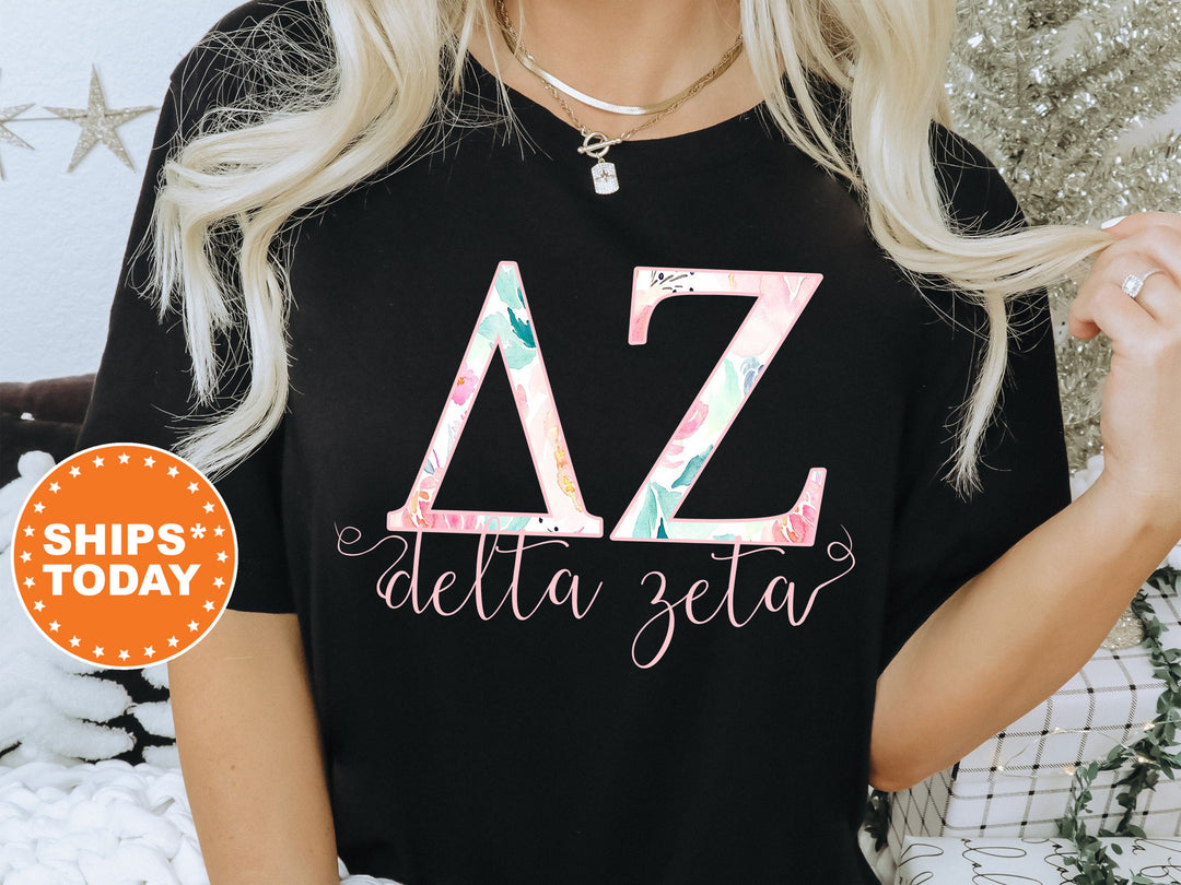 Delta Zeta Simply Paisley Sorority T-Shirt | Dee Zee Comfort Colors Shirt | Greek Letters Tees | Sorority Letters | Big Little Reveal _ 5169g