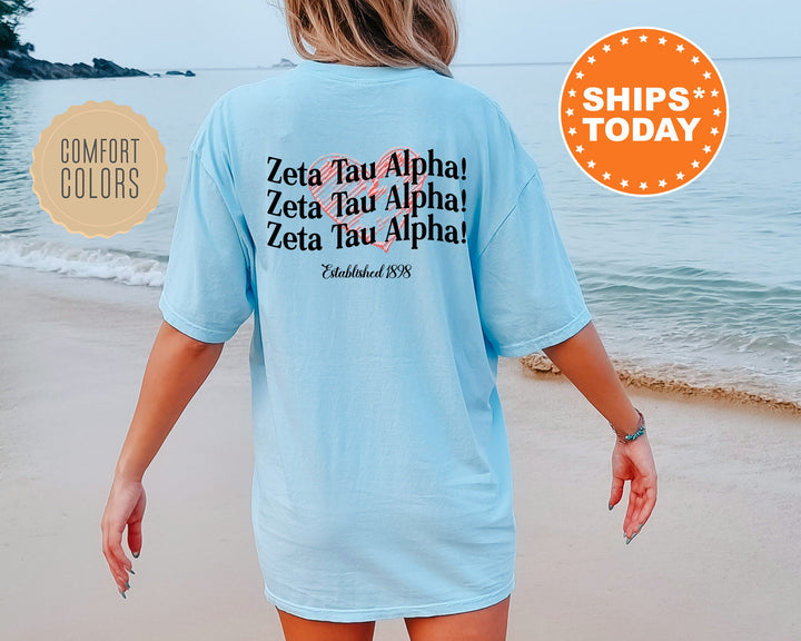 Zeta Tau Alpha Balloon Bliss Sorority T-Shirt | Sorority Apparel | Big Little Gifts | Zeta Comfort Colors Shirt _ 13709g