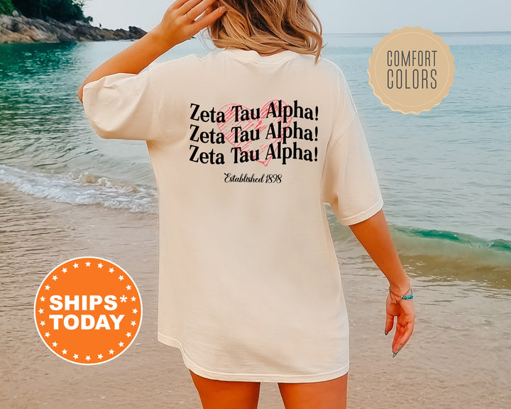 Zeta Tau Alpha Balloon Bliss Sorority T-Shirt | Sorority Apparel | Big Little Gifts | Zeta Comfort Colors Shirt _ 13709g