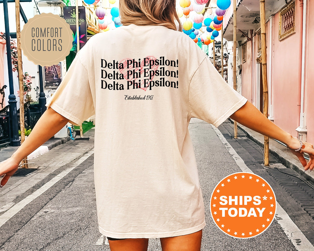 Delta Phi Epsilon Balloon Bliss Sorority T-Shirt | Sorority Merch | Big Little Gift | DPHIE Comfort Colors Shirt _ 13696g