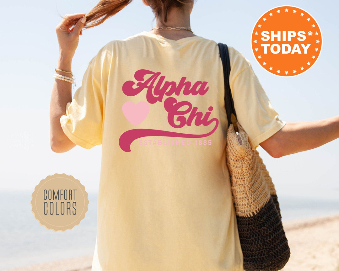 Alpha Chi Omega Heart Haven Sorority T-Shirt | Sorority Apparel | Big Little Gift | Alpha Chi Comfort Colors Shirt | Sorority Gift _ 13528g