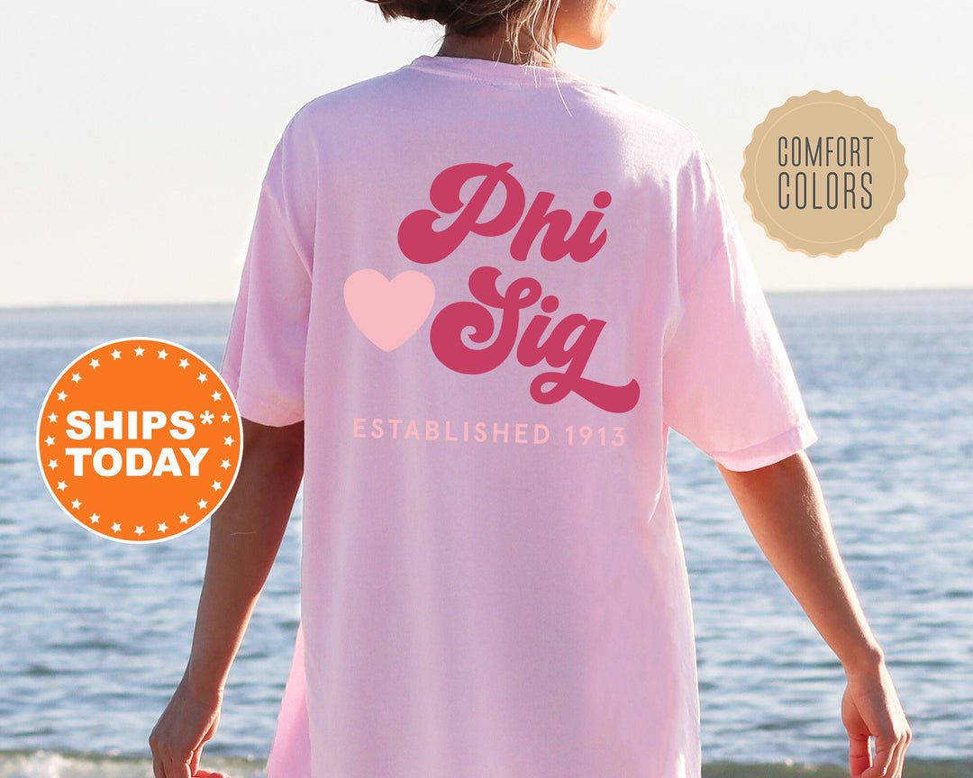 Phi Sigma Sigma Heart Haven Sorority T-Shirt | Sorority Merch | Big Little Reveal | Phi Sig Comfort Colors Shirt | Sorority Gift _ 13547g
