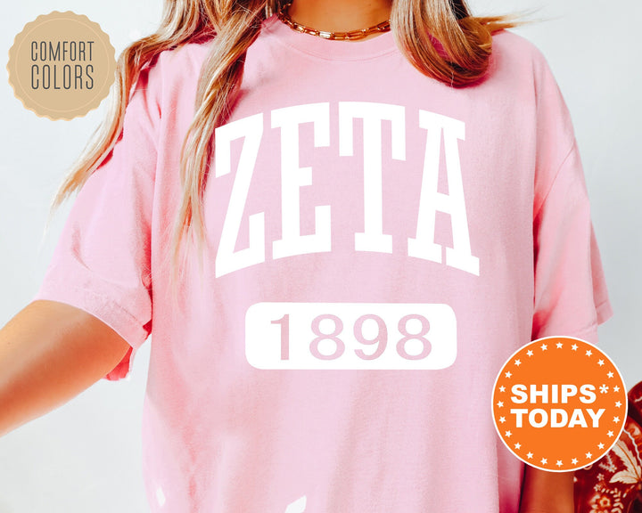 Zeta Tau Alpha Athletic Comfort Colors Sorority T-Shirt | ZETA Comfort Colors Oversized Shirt | Big Little Sorority TShirt | Bid Day