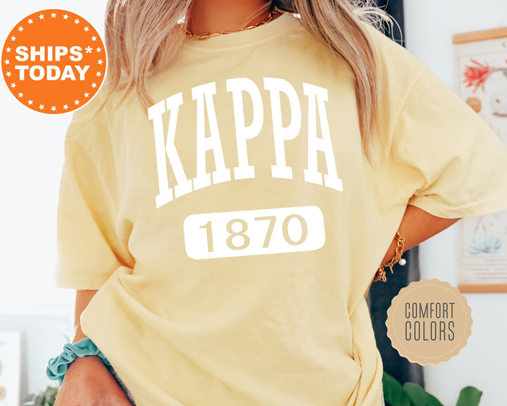 Kappa Kappa Gamma Athletic Comfort Colors Sorority T-Shirt | KAPPA Comfort Colors Oversized Shirt | Big Little Sorority TShirt Gift