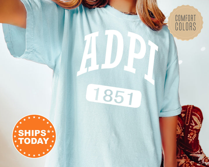 Alpha Delta Pi Athletic Comfort Colors Sorority T-Shirt | ADPI Comfort Colors Oversized Shirt | Big Little Sorority TShirt Gift