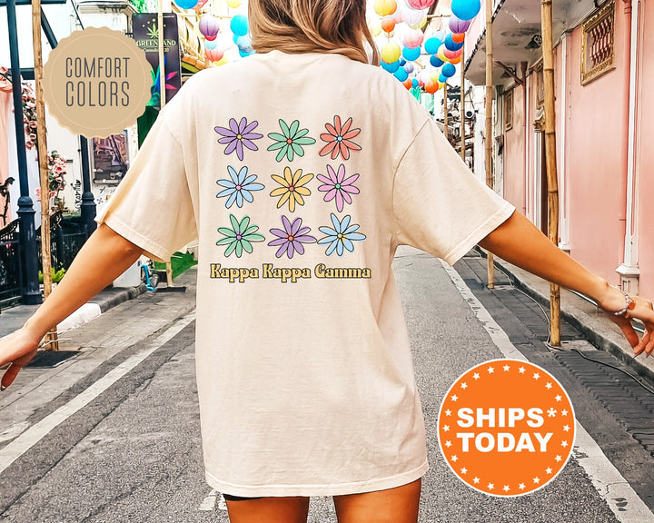 Kappa Kappa Gamma Flower Fashion Sorority T-Shirt | KAPPA Shirt | Oversized Sorority Shirt | Comfort Colors Shirt _ 13779g