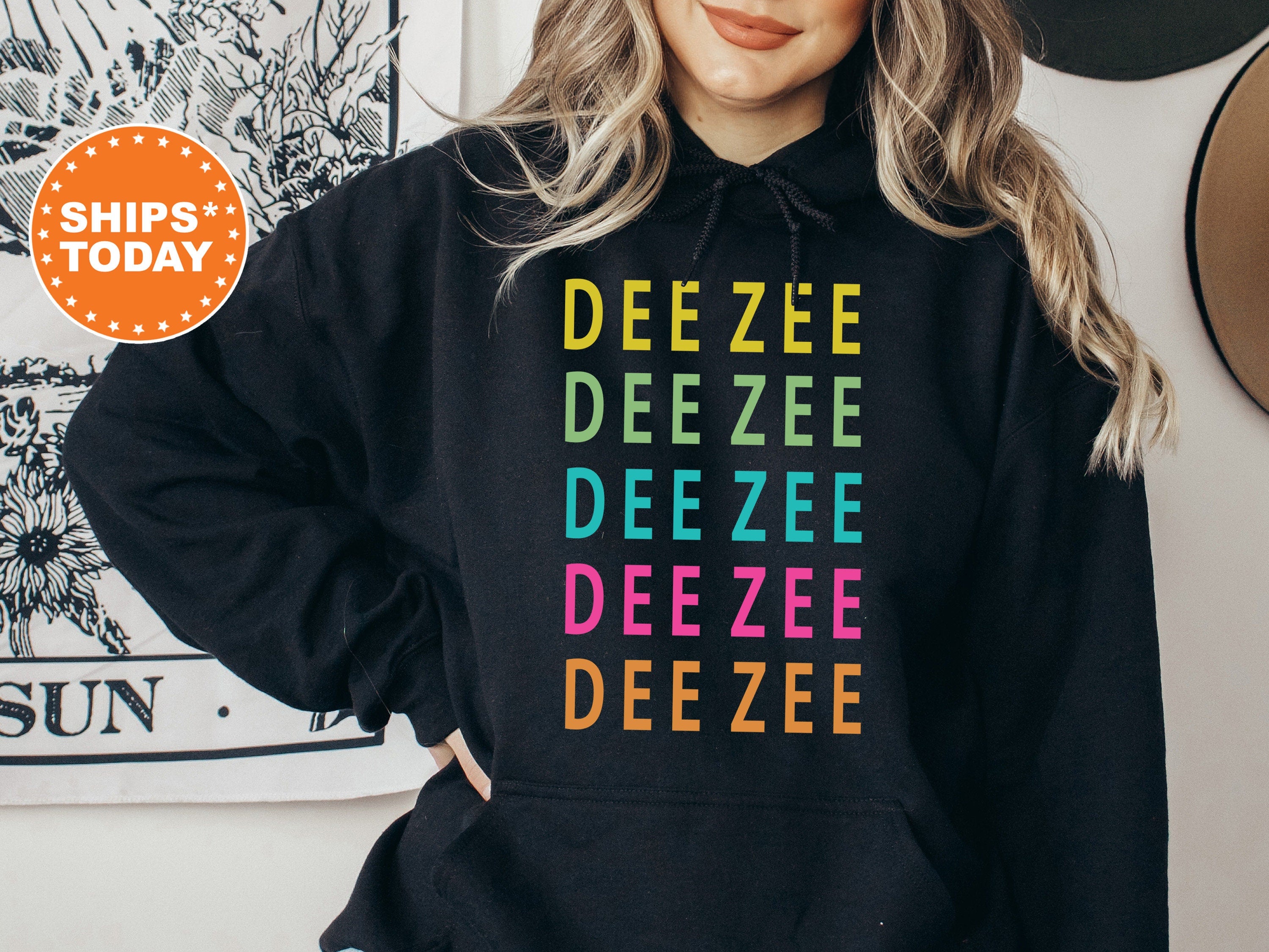 Delta Zeta Modern Colors Sorority Sweatshirt | Delta Zeta Sweatshirt | Delta Zeta Merch | Sorority Gifts | Big Little Reveal Gift _ 5848g
