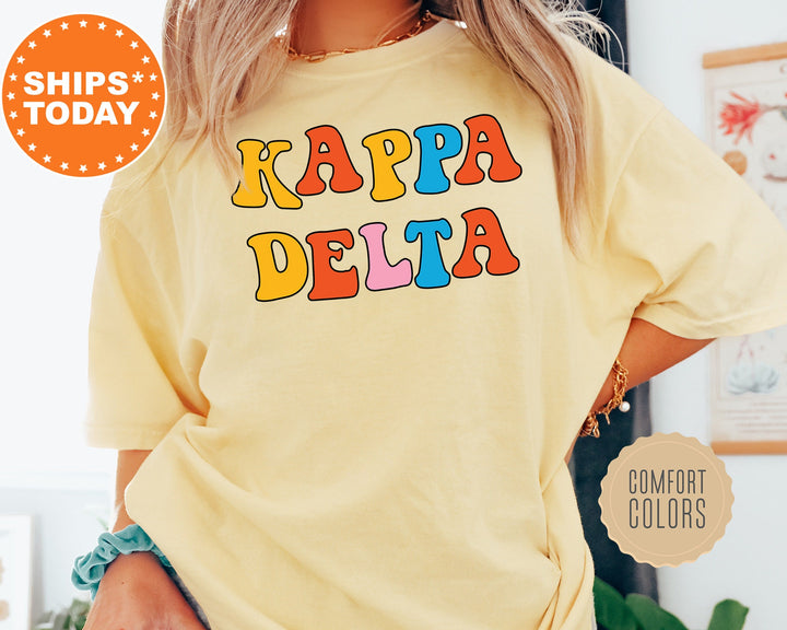 Kappa Delta Disco Retro Sorority T-Shirt | Kay Dee Greek Shirt | Big Little Sorority | Comfort Colors Retro Shirt _ 7504g