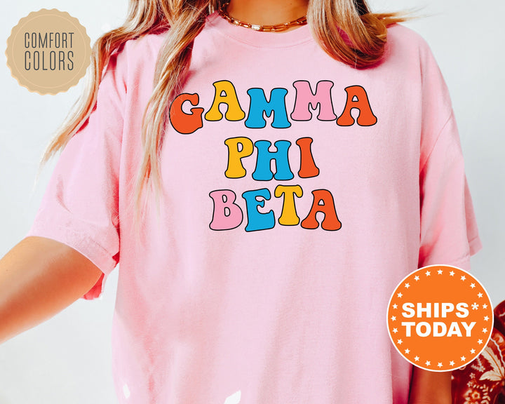 Gamma Phi Beta Disco Retro Sorority T-Shirt | Gamma Phi Greek Shirt | Big Little Gift | Comfort Colors Retro Shirt _ 7502g