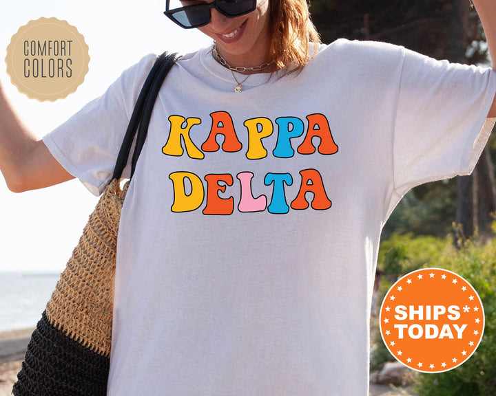 Kappa Delta Disco Retro Sorority T-Shirt | Kay Dee Greek Shirt | Big Little Sorority | Comfort Colors Retro Shirt _ 7504g