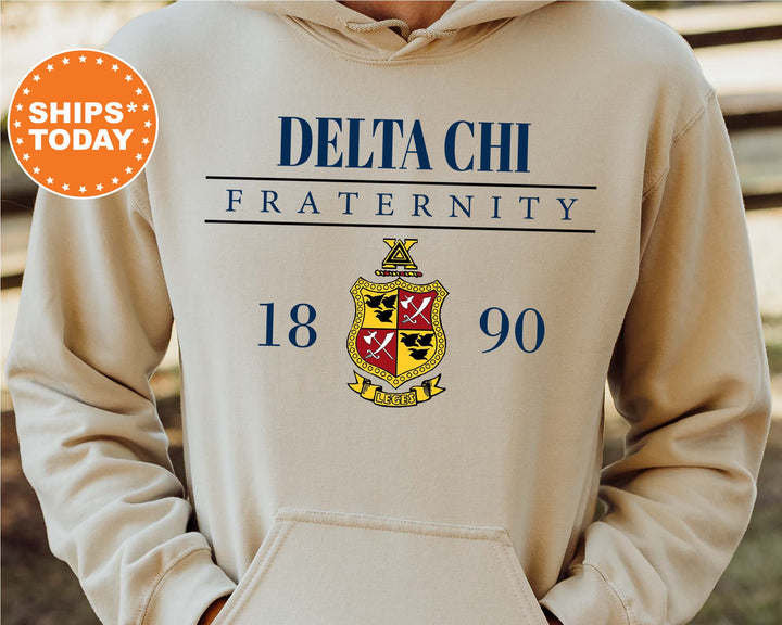Delta Chi Large Crest Fraternity Sweatshirt | DChi Fraternity Hoodie | Delta Chi Fraternity Crest Sweatshirt | Greek Apparel