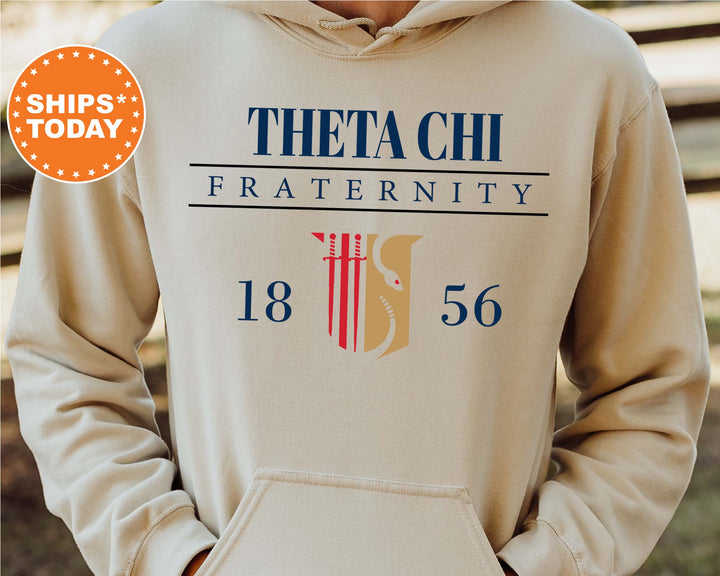 Theta Chi Large Crest Fraternity Sweatshirt | Theta Chi Hoodie | Theta Chi Fraternity Crest | Greek Apparel | Theta Chi Gift