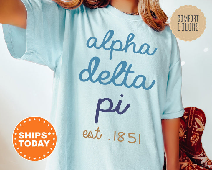 Alpha Delta Pi The Blues Sorority T-Shirt | ADPI Sorority Reveal | College Greek Apparel | Big Little Sorority Shirts | Comfort Colors Tee _ 8269g