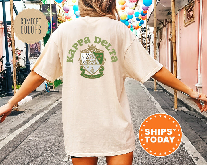 Kappa Delta Sorority Style Sorority T-Shirt | Kappa Delta Sorority Crest | Sorority Gifts | Comfort Colors Shirt | Sorority Merch _ 9378g