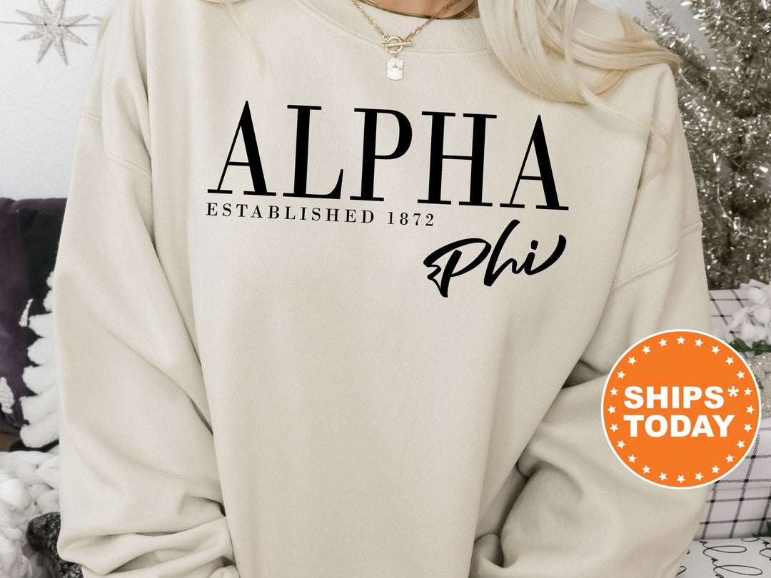 Alpha Phi Two Sizes Sorority Sweatshirt | Alpha Phi Sweatshirt | APHI Sorority Hoodie | APHI Sorority Merch | Big Little Reveal Gift _ 7389g