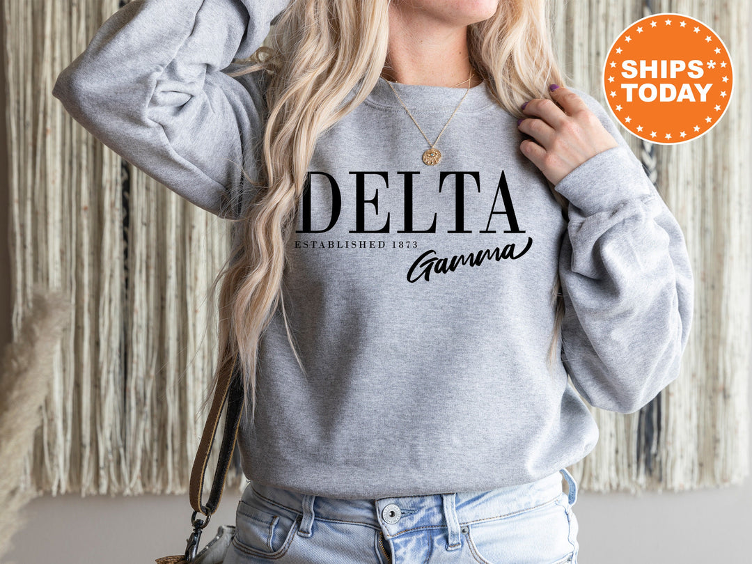 Delta Gamma Two Sizes Sorority Sweatshirt | Delta Gamma Sweatshirt | Dee Gee Crewneck | Delta Gamma Hoodie | Greek Apparel _ 7395g