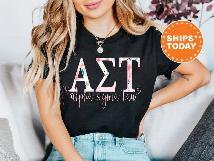 Alpha Sigma Tau Simply Paisley Sorority T-Shirt | Comfort Colors Shirt | Greek Letters Tees | Sorority Letters | Big Little Reveal Shirt _ 5163g