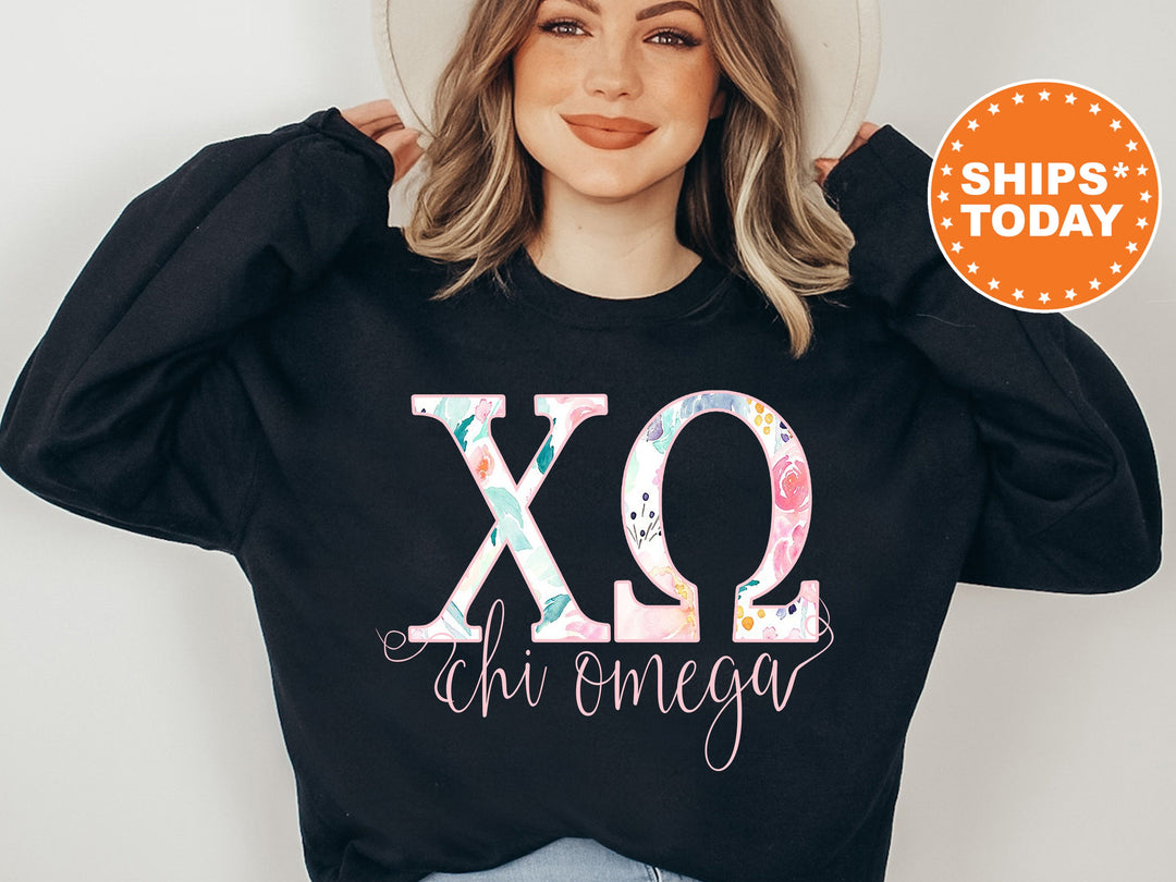 Chi Omega Simply Paisley Sorority Sweatshirt | Chi Omega Sweatshirt | XO Greek Letters | Chi Omega Hoodie | Big Little Reveal Gift