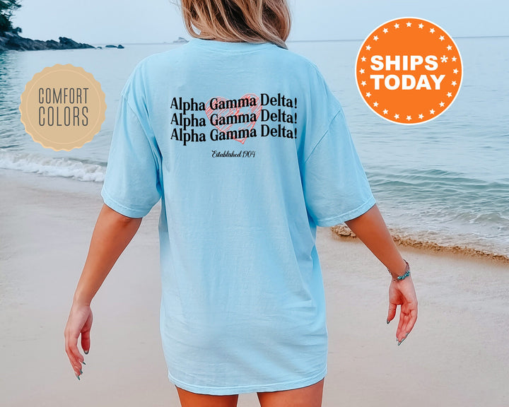 Alpha Gamma Delta Balloon Bliss Sorority T-Shirt | Greek Apparel | Big Little Gift | Alpha Gam Comfort Colors Shirt _ 13687g