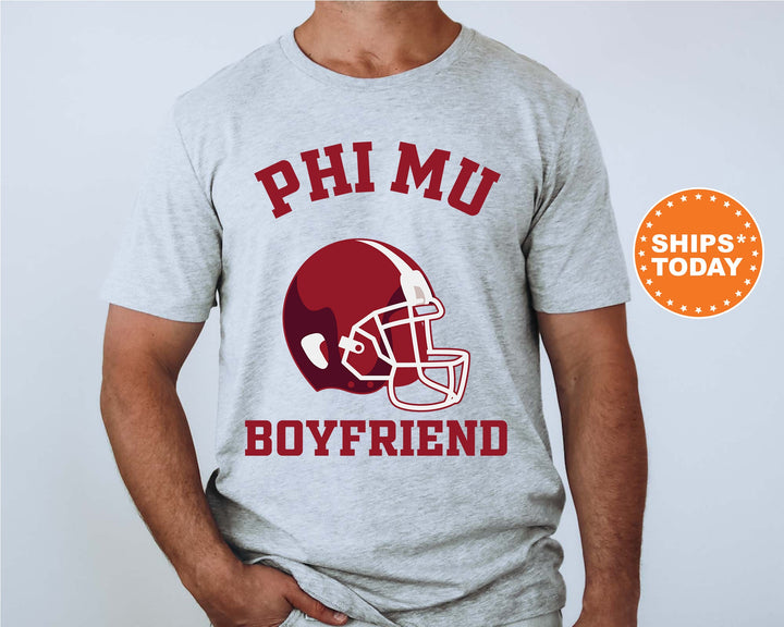 Phi Mu Gameday Boyfriend Sorority T-Shirt | Phi Mu Boyfriend Shirt | College Greek Shirt | Gameday Shirt | Gifts For Boyfriend _ 8208g