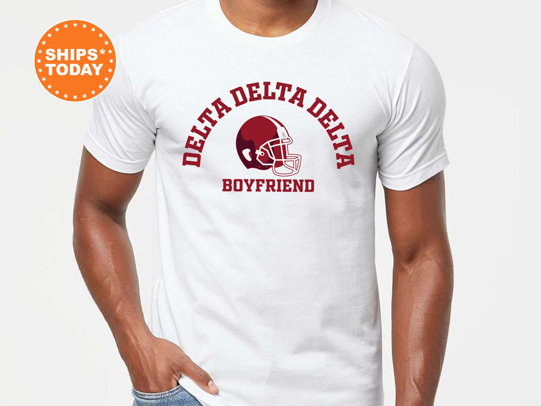 Delta Delta Delta Gameday Boyfriend Sorority T-Shirt | Tri Delta Boyfriend Shirt | Greek Shirt | Gameday Shirt | Gifts For Boyfriend _ 8200g