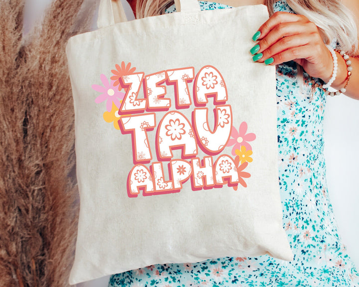 Zeta Tau Alpha LilyLovely Sorority Tote Bag | ZETA Sorority Bag | ZETA Tote Bag | Beach Bag | Big Little | Bid Day | Sorority Gifts _ 15052g