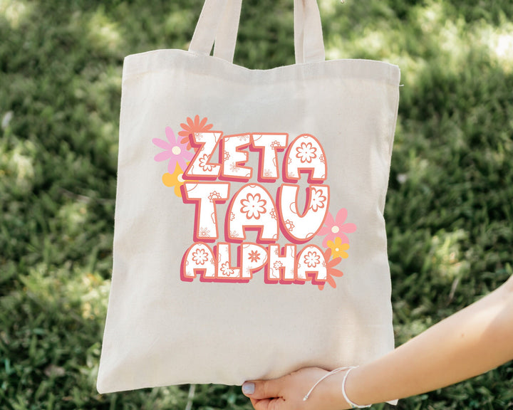 Zeta Tau Alpha LilyLovely Sorority Tote Bag | ZETA Sorority Bag | ZETA Tote Bag | Beach Bag | Big Little | Bid Day | Sorority Gifts _ 15052g