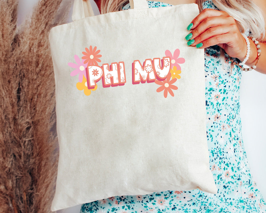 Phi Mu LilyLovely Sorority Tote Bag | Phi Mu Sorority Bag | Phi Mu Tote Bag | Big Little Gift | Bid Day Gift | Sorority Gifts _ 15045g