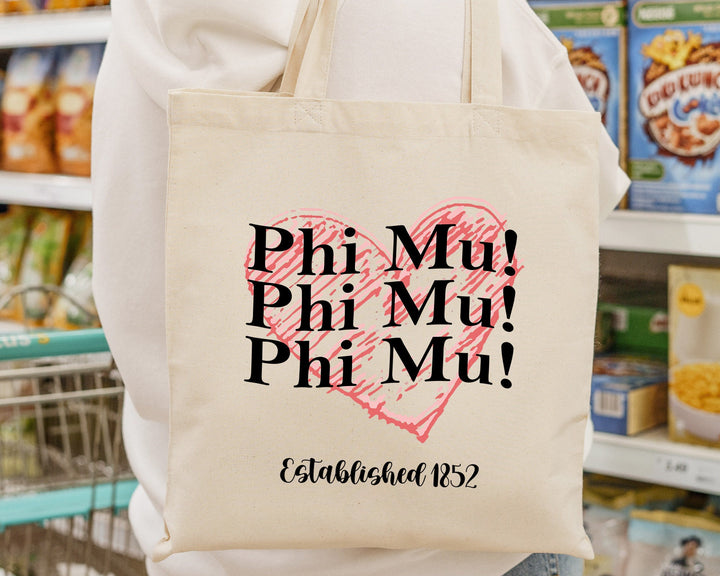 Phi Mu Balloon Bliss Sorority Tote Bag | Phi Mu College Sorority Bag | Phi Mu Tote Bag | Big Little Sorority Gifts | Beach Bag _ 14993g