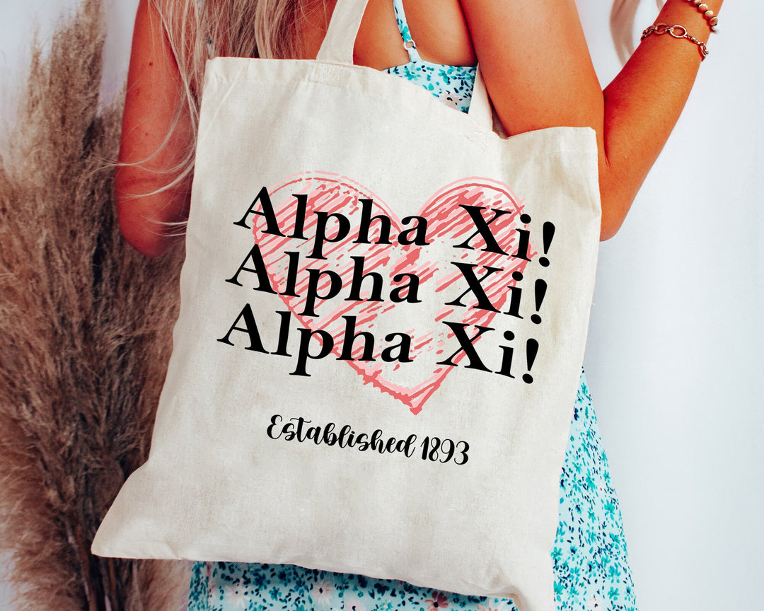 Alpha Xi Delta Balloon Bliss Sorority Tote Bag | Alpha Xi College Sorority Bag | AXID Tote Bag | Big Little Sorority | Beach Bag _ 14983g