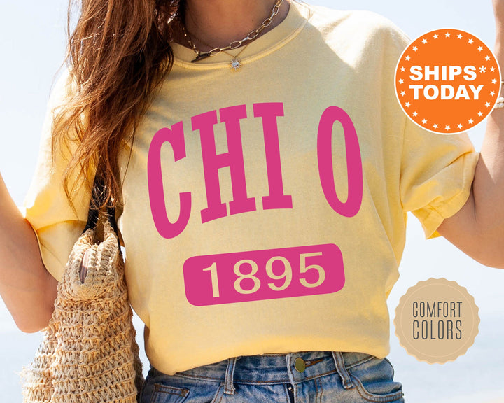 Chi Omega Pink Baseball Comfort Colors Sorority T-Shirt | Chi O Comfort Colors Shirt | Chi Omega Gameday Shirt | Sorority Gifts _ 5243g