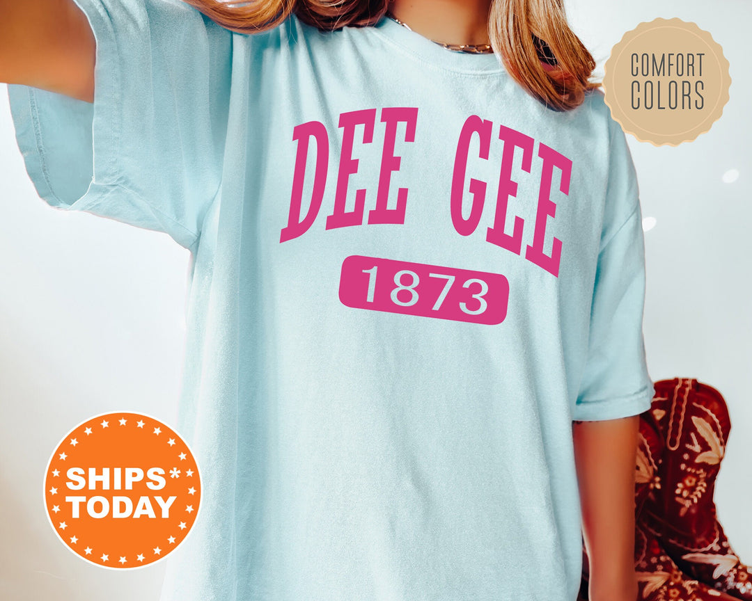 Delta Gamma Pink Baseball Comfort Colors Sorority T-Shirt | Dee Gee Comfort Colors Shirt | Delta Gamma Gameday Shirt | Sorority Gift _ 5245g