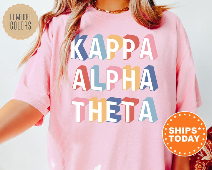 Kappa Alpha Theta Loud Box Sorority T-Shirt | THETA Retro Comfort Colors Shirt | Big Little Sorority Gifts | THETA Oversized Shirt _ 5574g