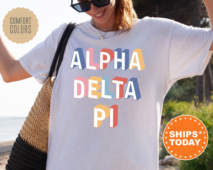 Alpha Delta Pi Loud Box Sorority T-Shirt | ADPI Retro Comfort Colors Shirt | Big Little Shirt | Sorority Gift | ADPI Oversized Shirt _ 5560g