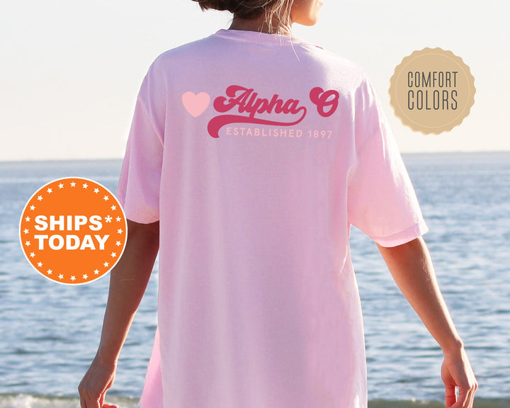 Alpha Omicron Pi Heart Haven Sorority T-Shirt | Sorority Gifts | Big Little Reveal | Alpha O Comfort Colors Shirt | Sorority Gift _ 13532g